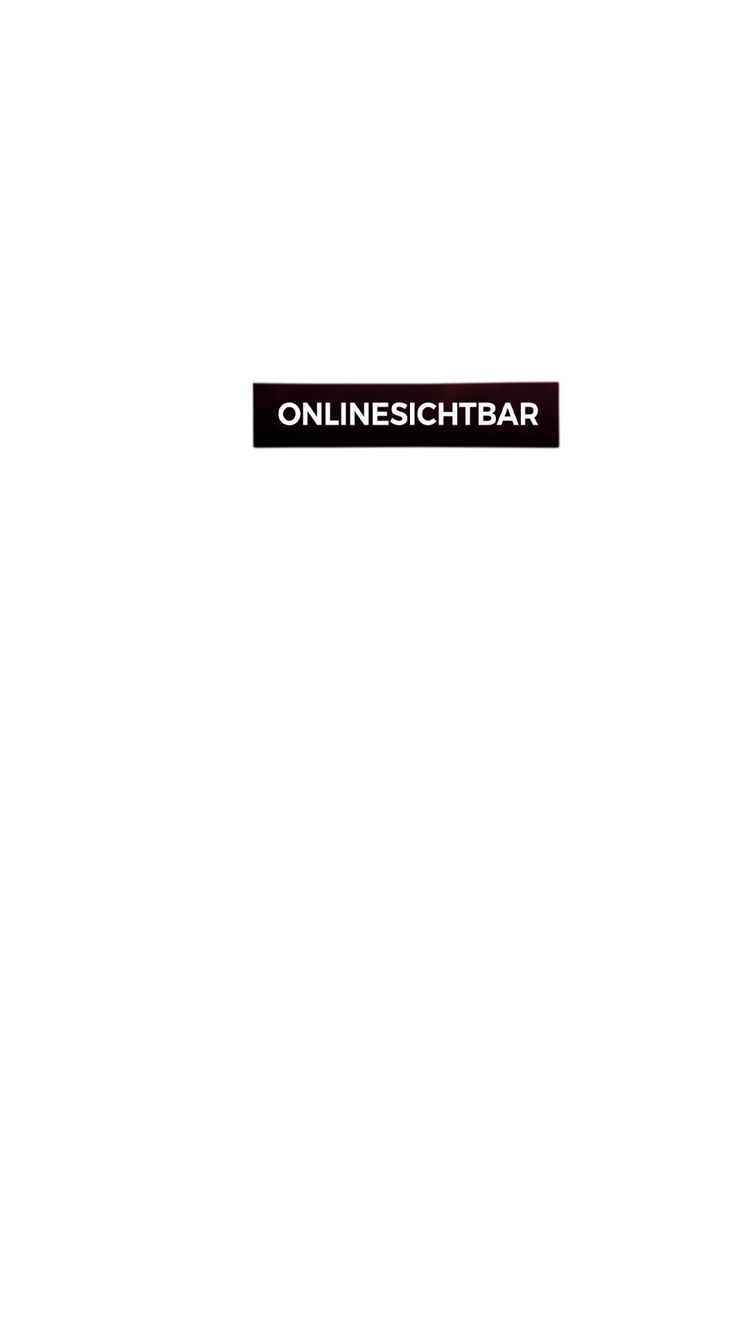 Onlinesichtbar-Schild auf Leinwand