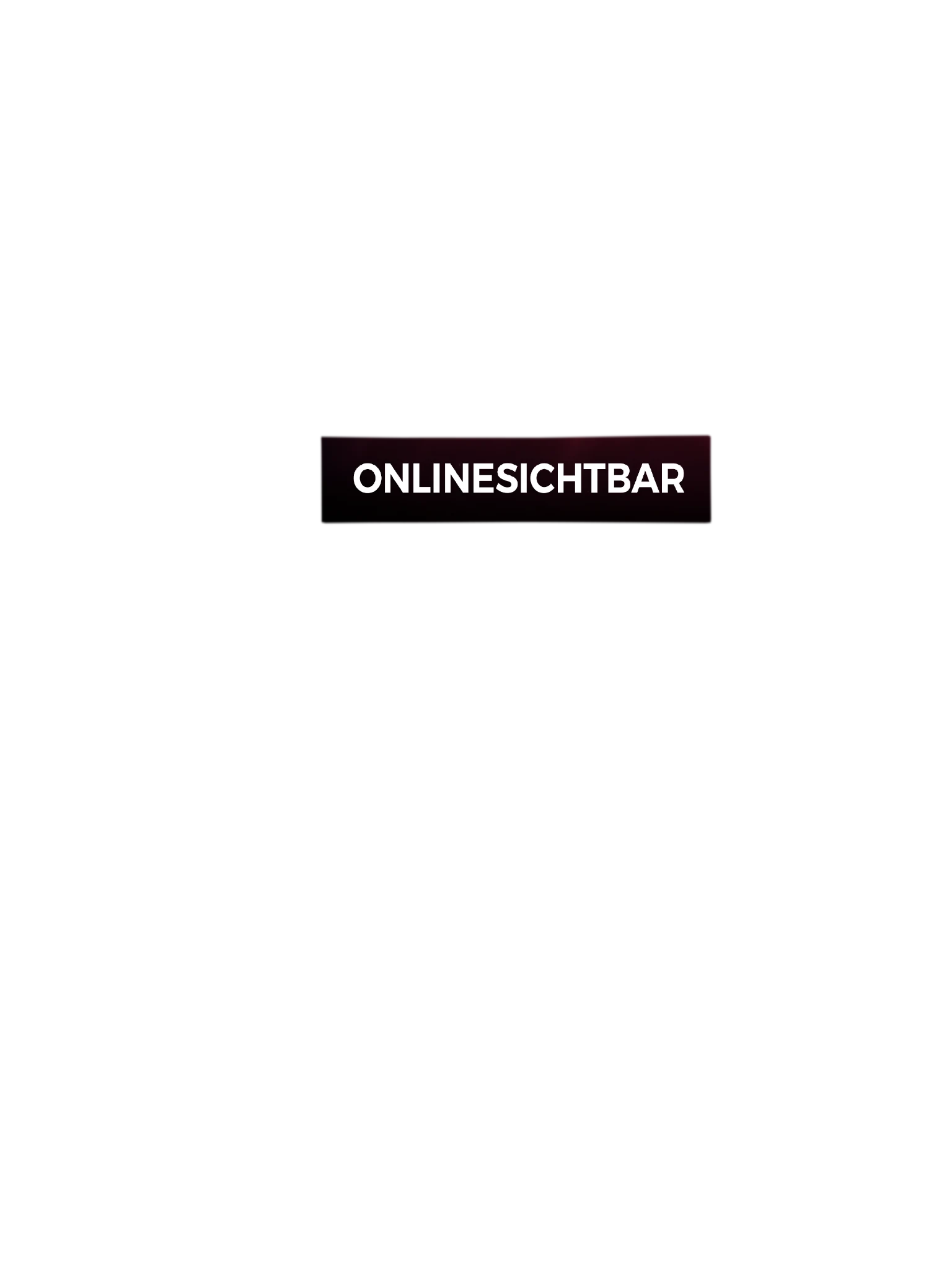 Onlinesichtbar-Schild auf Leinwand