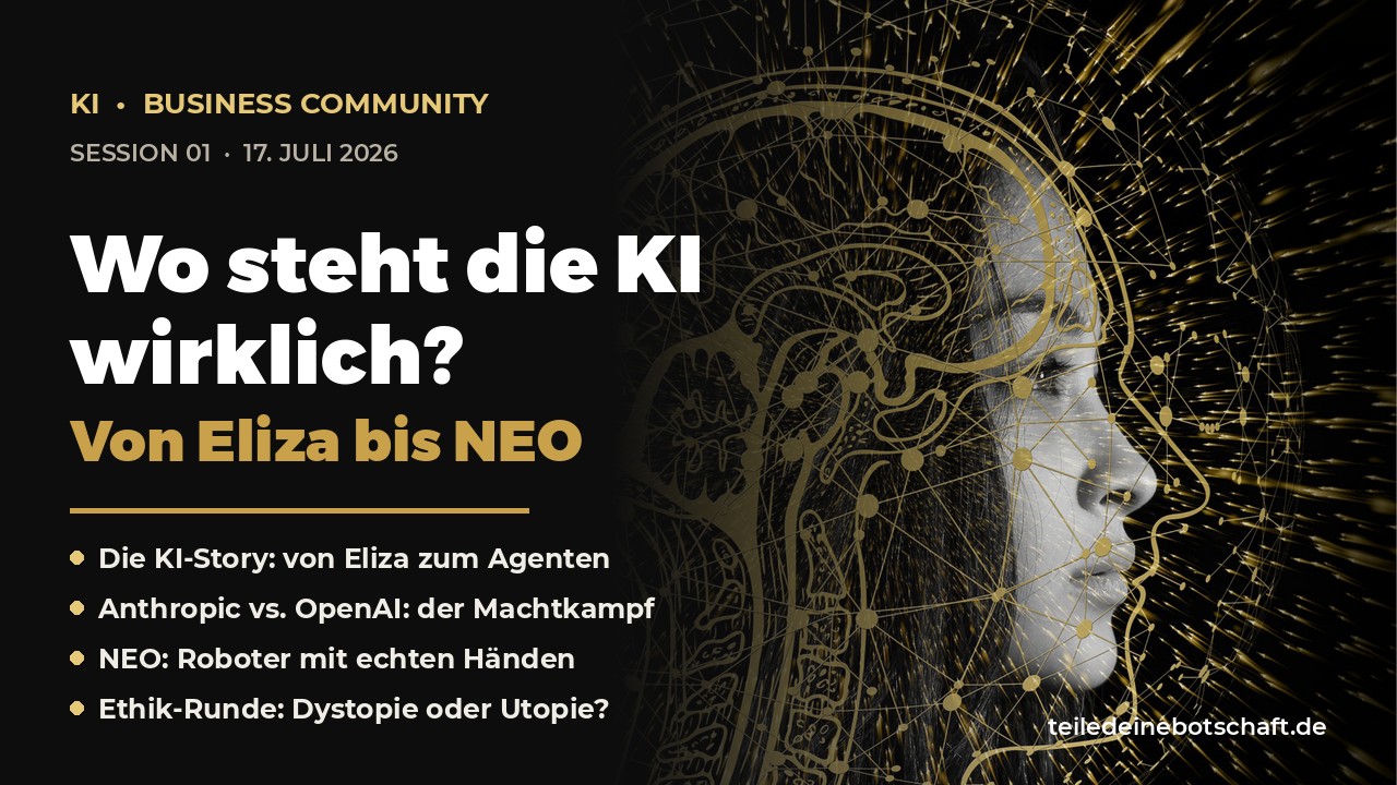 Wo steht die KI wirklich? Von Eliza bis zum Roboter NEO – Beitragsbild