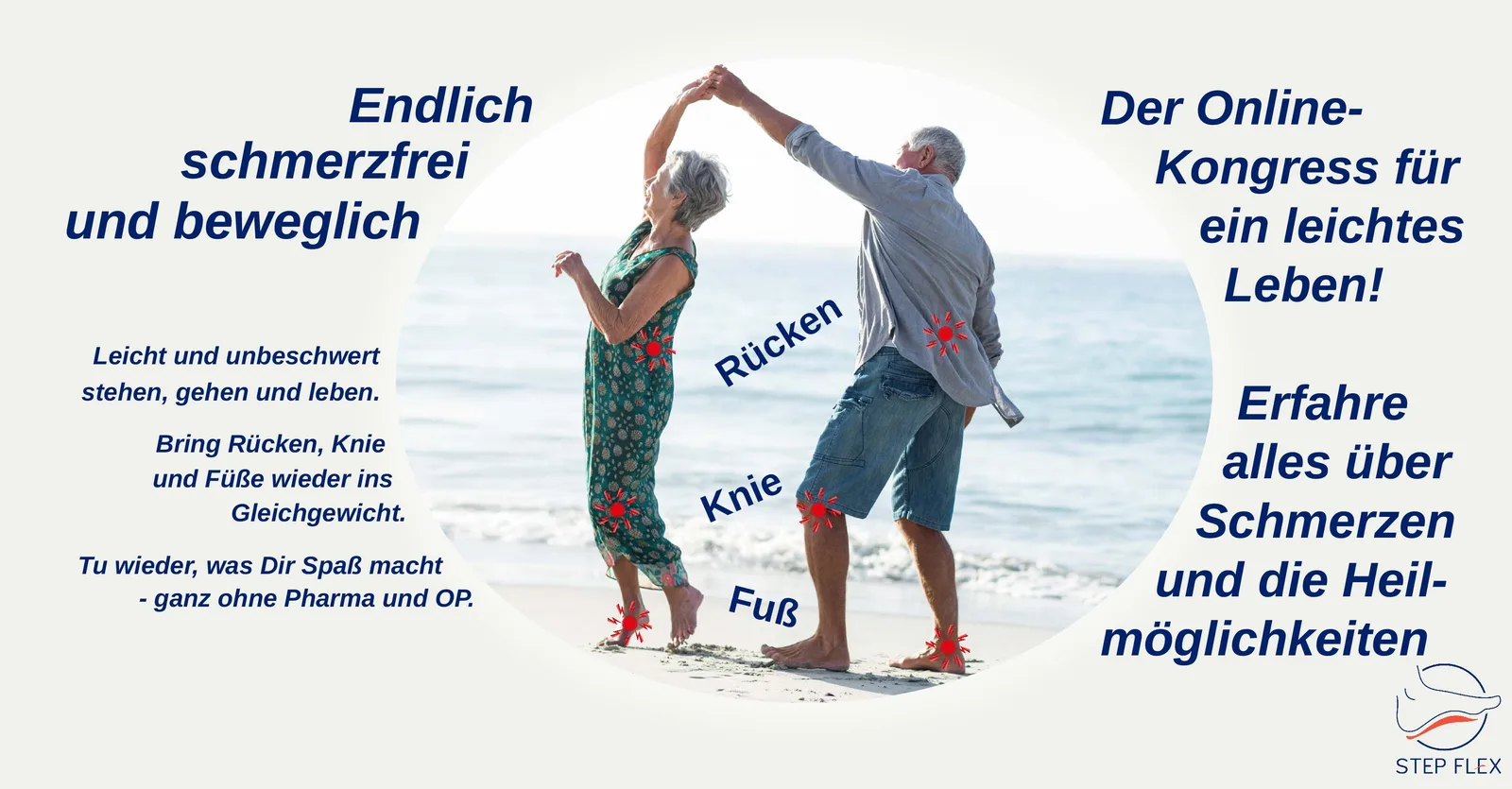 Endlich schmerzfrei und beweglich – Kongressmotiv
