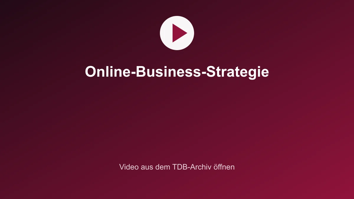 Video zu Online-Business-Strategie